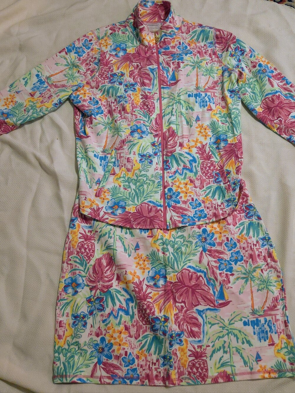 Belle by Kim Gravel 'Preppy French Terry' Jacket & Skort Set